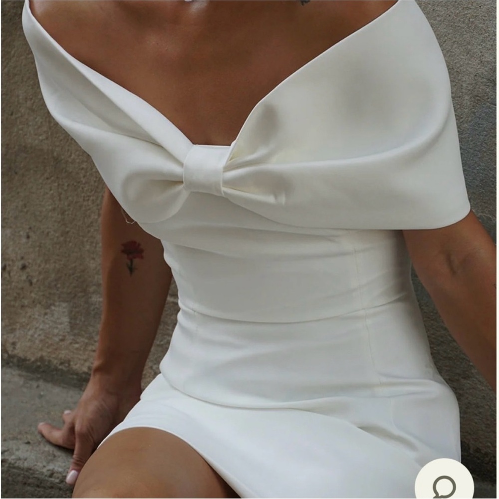 Elegant White Off-Shoulder Dress